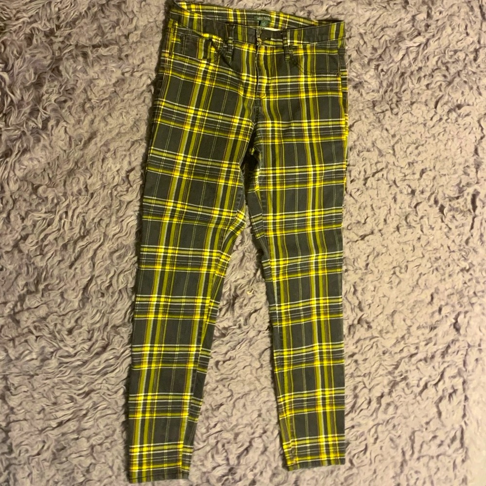 Black & Yellow Plaid Pants